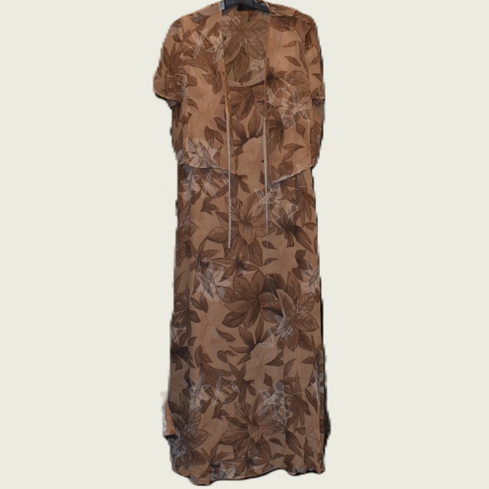 Vintage Silk Dana Buchman Evening Dress w Matching Jacket